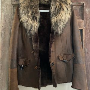 Mark Richards Fur Coat Sheepskin Size S made in France